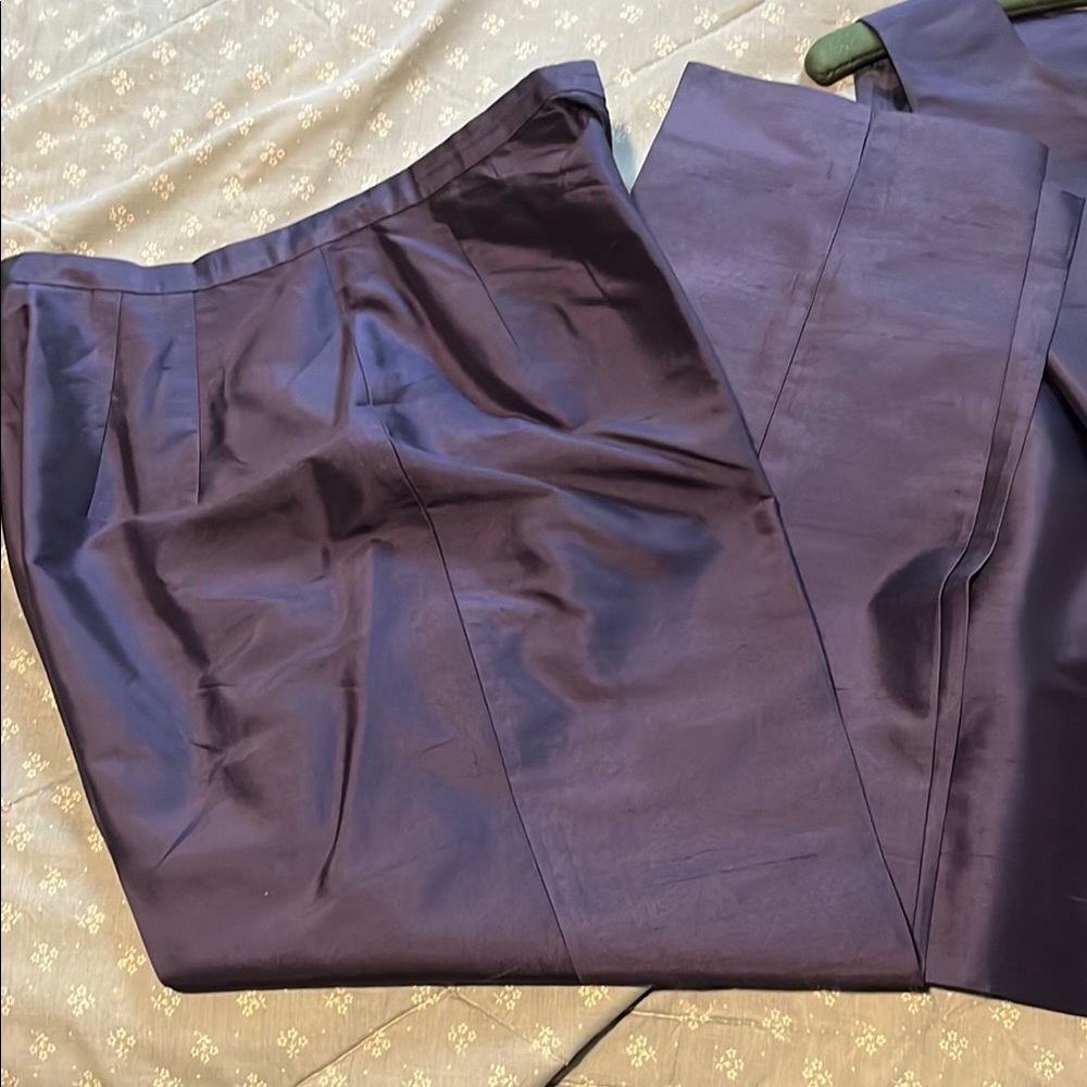 Stunning Talbots Purple/blue cropped pant, sleeveless top, gorgeous jacket!